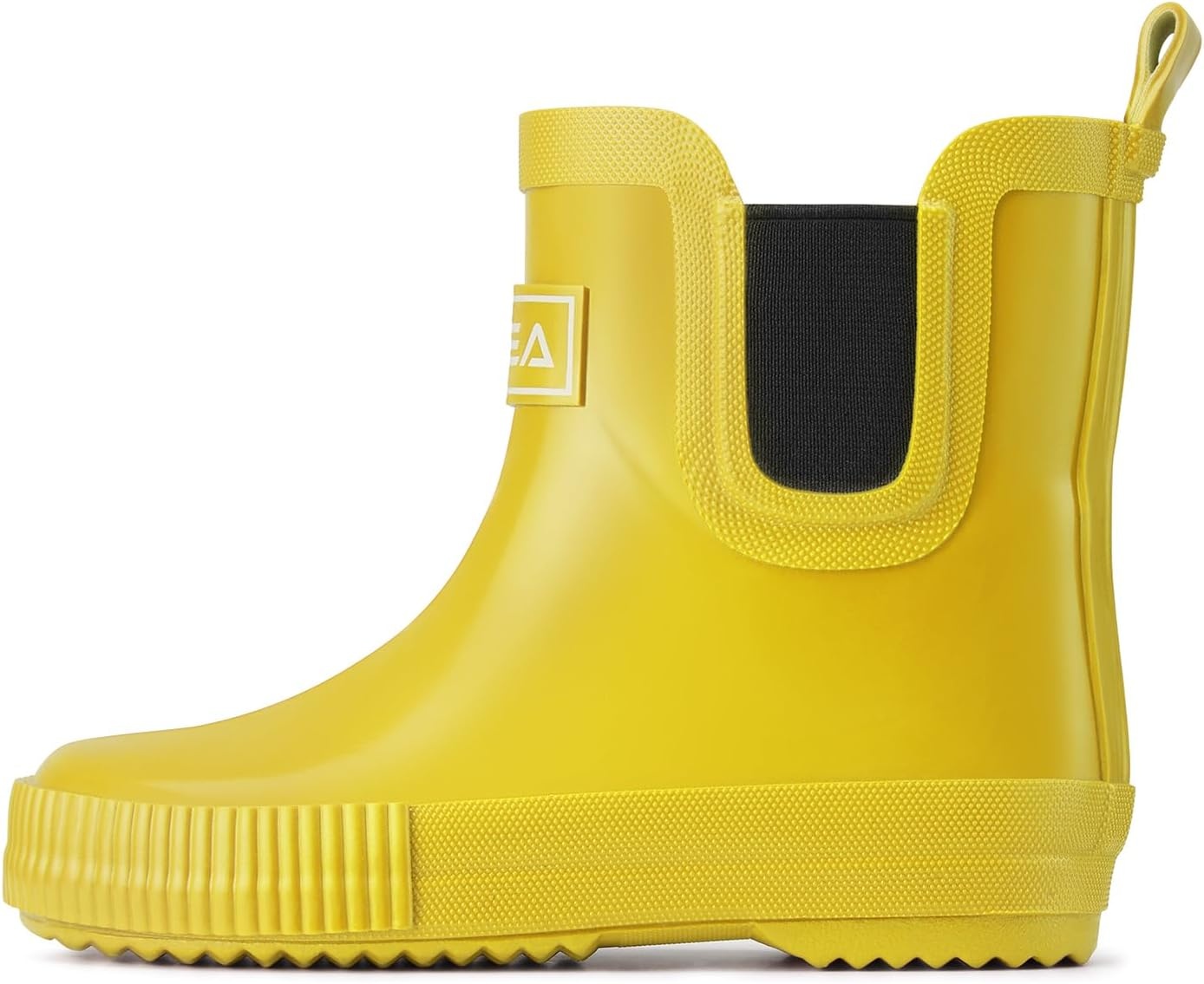 image:imageHISEA Kids BarefootFriendly Rain Boots 100 Natural Rubber Waterproof Ankle Chelsea Boots with Soft Cotton Lining AntiChafing Design for Toddlers Boys GirlsYellow