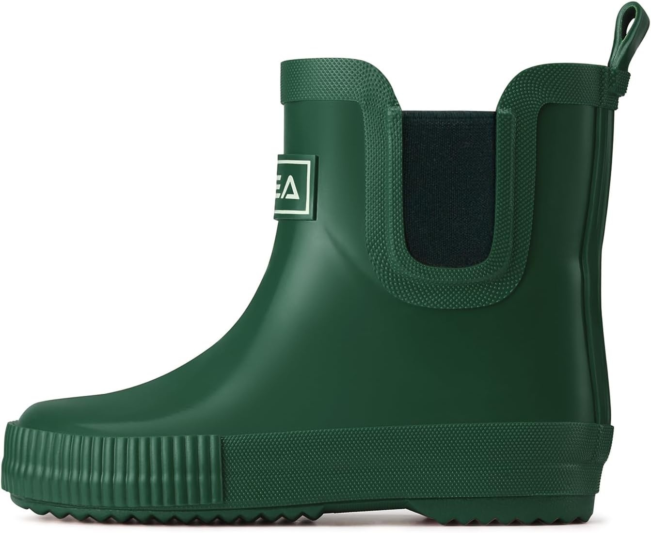 image:imageHISEA Kids BarefootFriendly Rain Boots 100 Natural Rubber Waterproof Ankle Chelsea Boots with Soft Cotton Lining AntiChafing Design for Toddlers Boys GirlsGreen