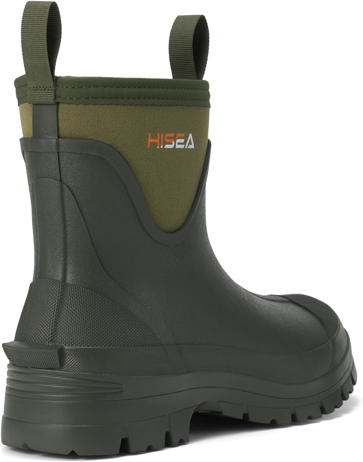 image:imageHISEA Mens Mud Boots Short Garden Shoes Ankle Hight Waterproof Neoprene Rubber Rain BootsGreen