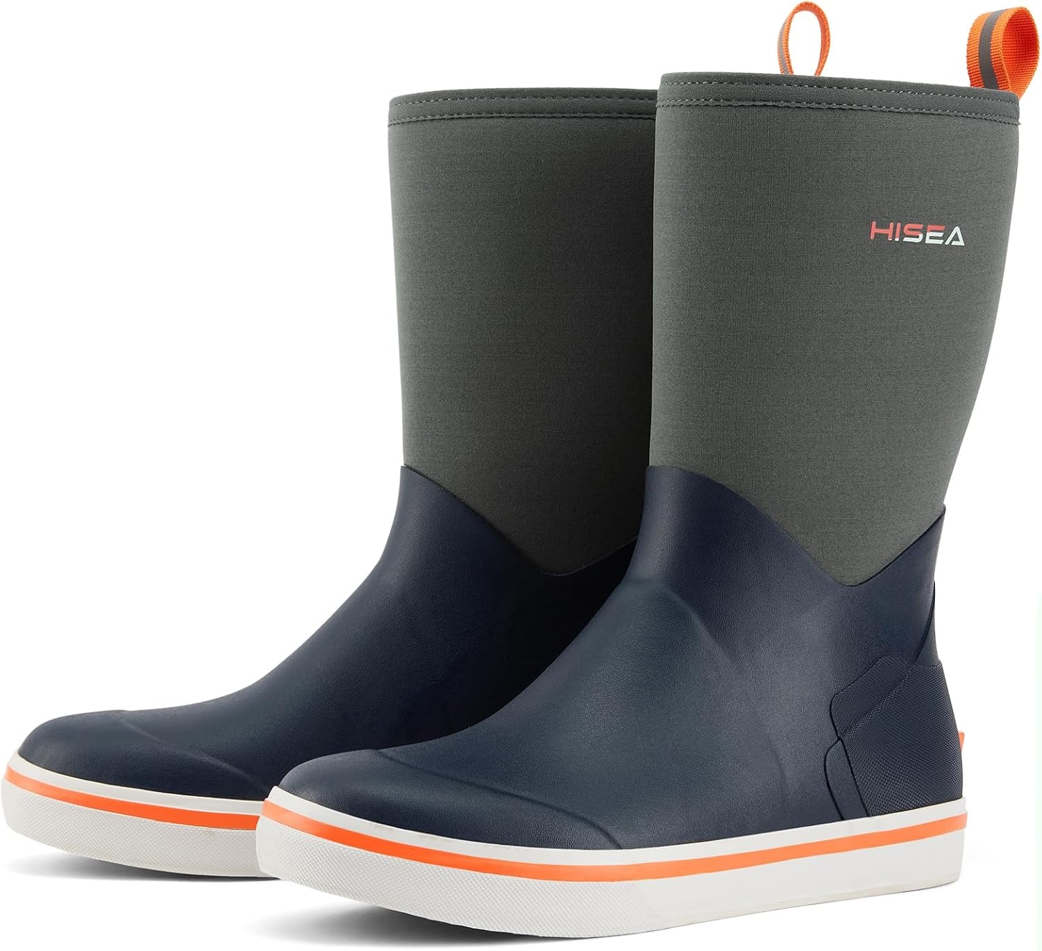 image:imageHISEA Mens Rubber Rain Boots Waterproof Garden Fishing Outdoor Deck BootsBlue