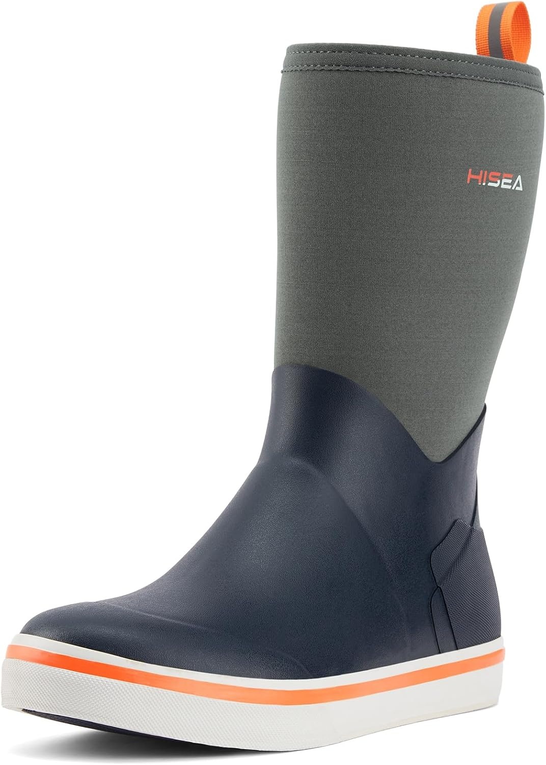 image:imageHISEA Mens Rubber Rain Boots Waterproof Garden Fishing Outdoor Deck BootsBlue