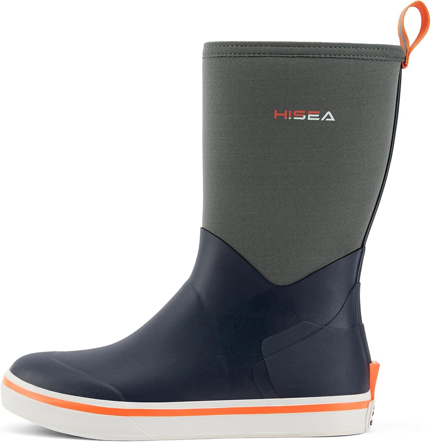 image:imageHISEA Mens Rubber Rain Boots Waterproof Garden Fishing Outdoor Deck BootsBlue