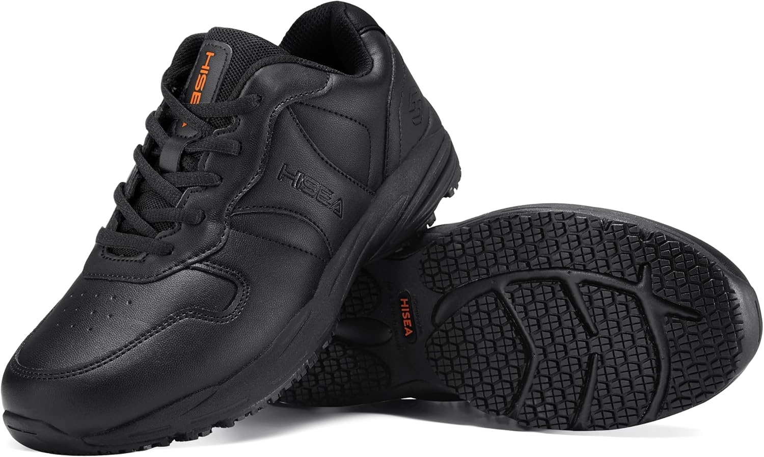 image:imageHISEA Non Slip Shoes for Women Food Service Water amp Oil Resistant Breathable Lightweight Comfortable Lace Up Womens Work Shoes Slip Resistant Work Shoes for Chef Kitchen Restaurant