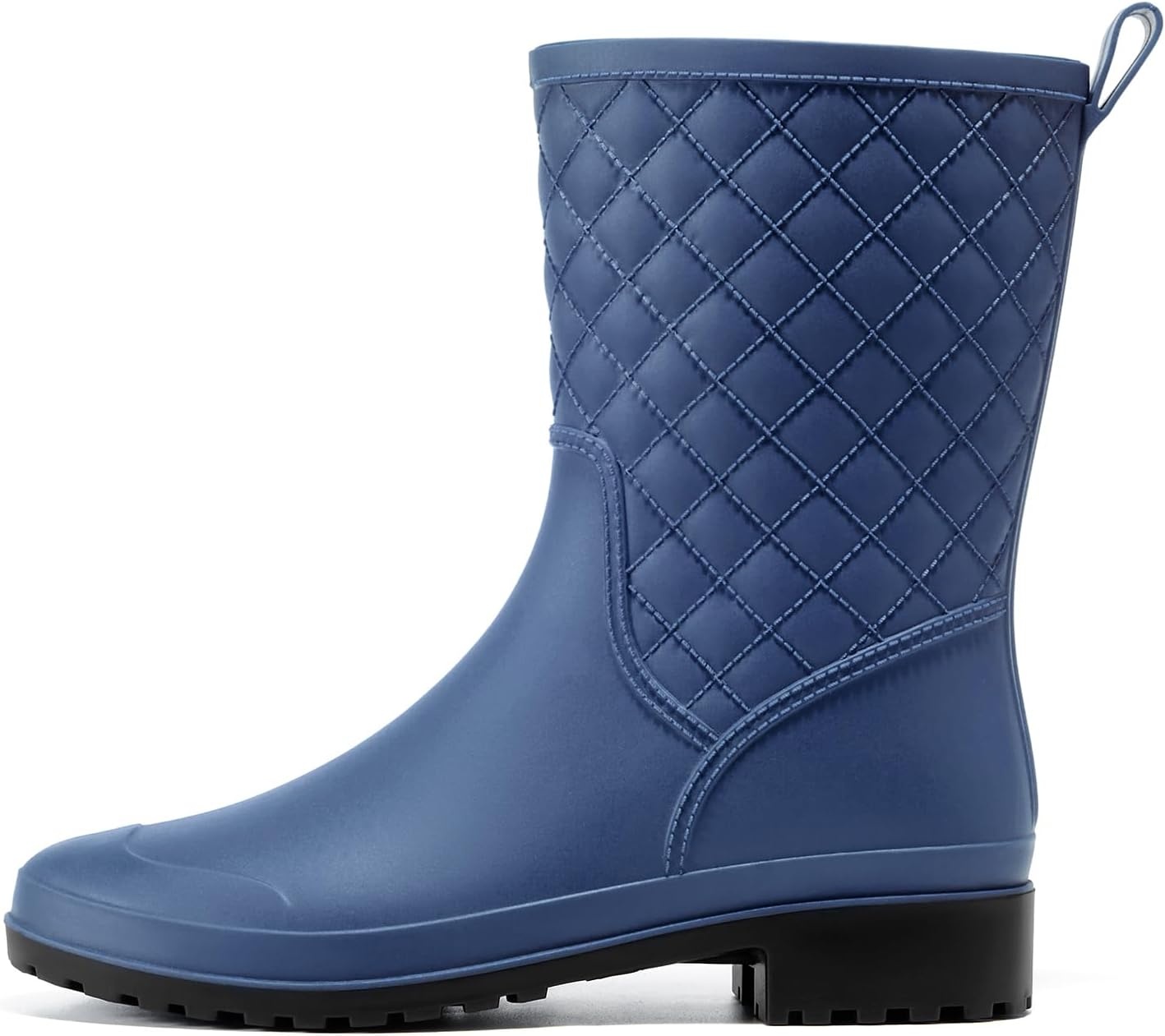 image:imageHISEA Rain Boots for Women Lightweight Fashion Rubber Boots Mid Height Waterproof Garden Shoes Womens Rain FootwearNavy