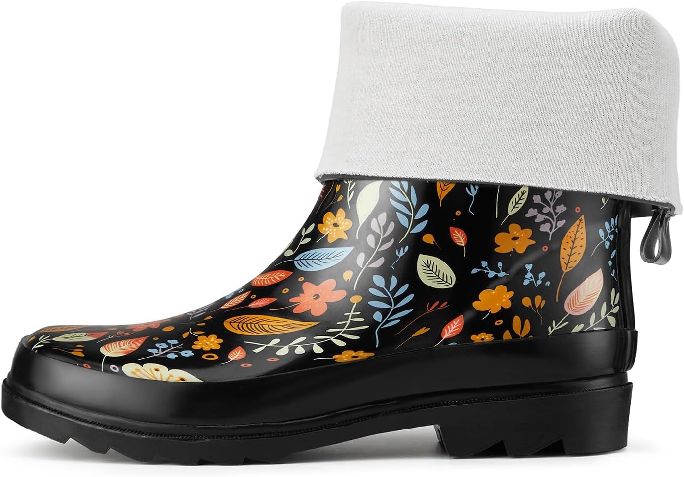 image:imageHISEA Rubber MidCalf Rain Boots for Women Waterproof Insulated AntiSlip Mud Boots Cute Fashion Chelsea Garden Boots For AdultDark Garden