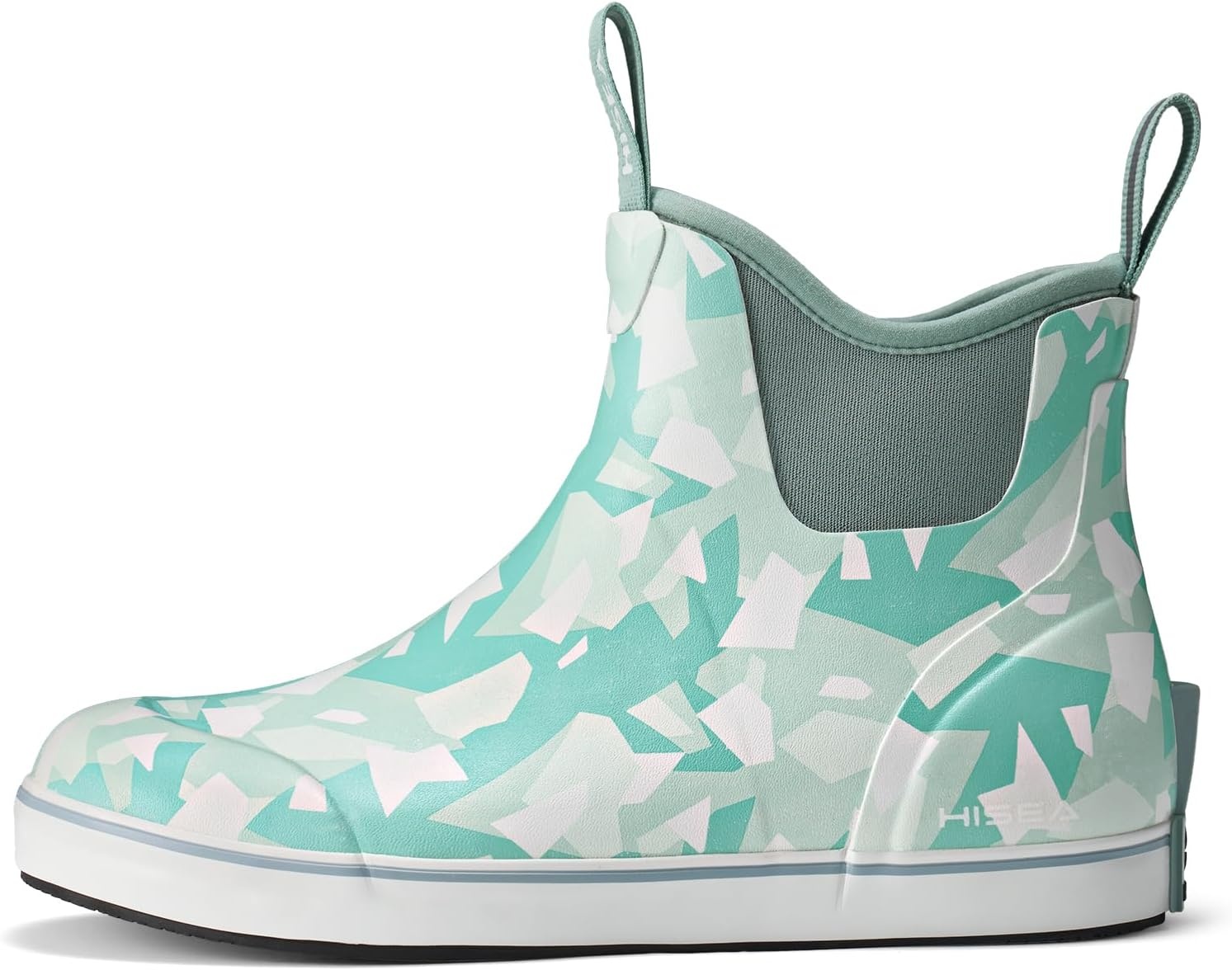 image:imageHISEA Womens Ankle Rain Boots Rubber Fishing Deck Boots Garden Boots for Women WaterproofBlue Camo