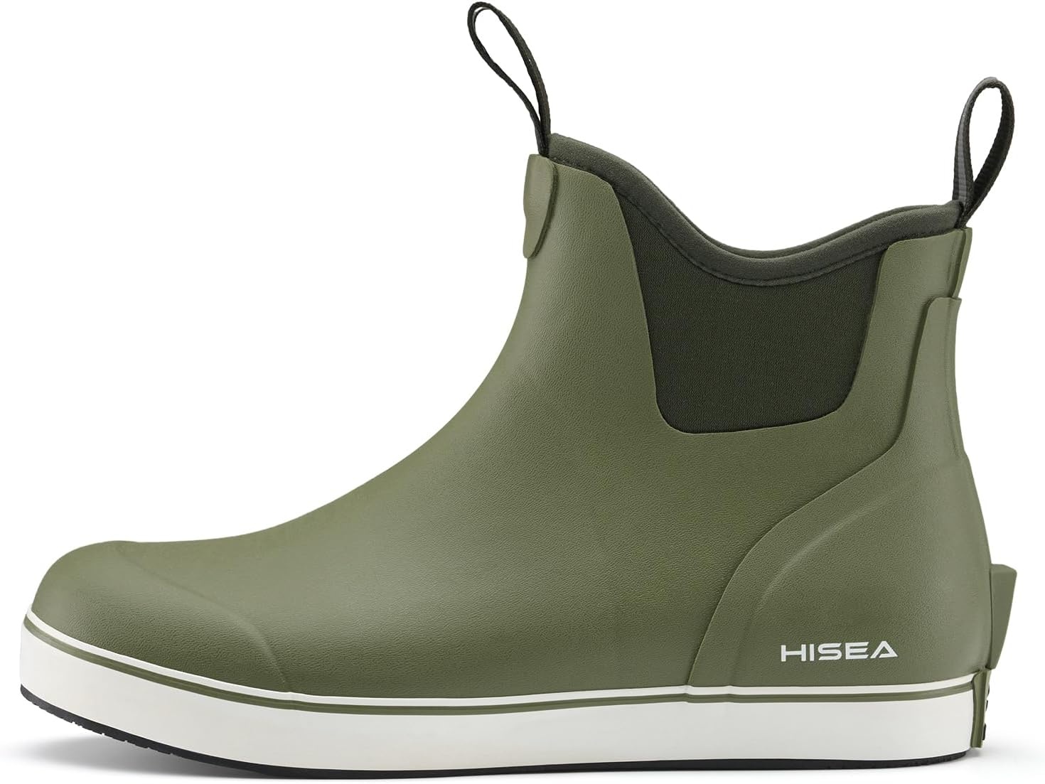 image:imageHISEA Womens Ankle Rain Boots Rubber Fishing Deck Boots Garden Boots for Women WaterproofOlive Green