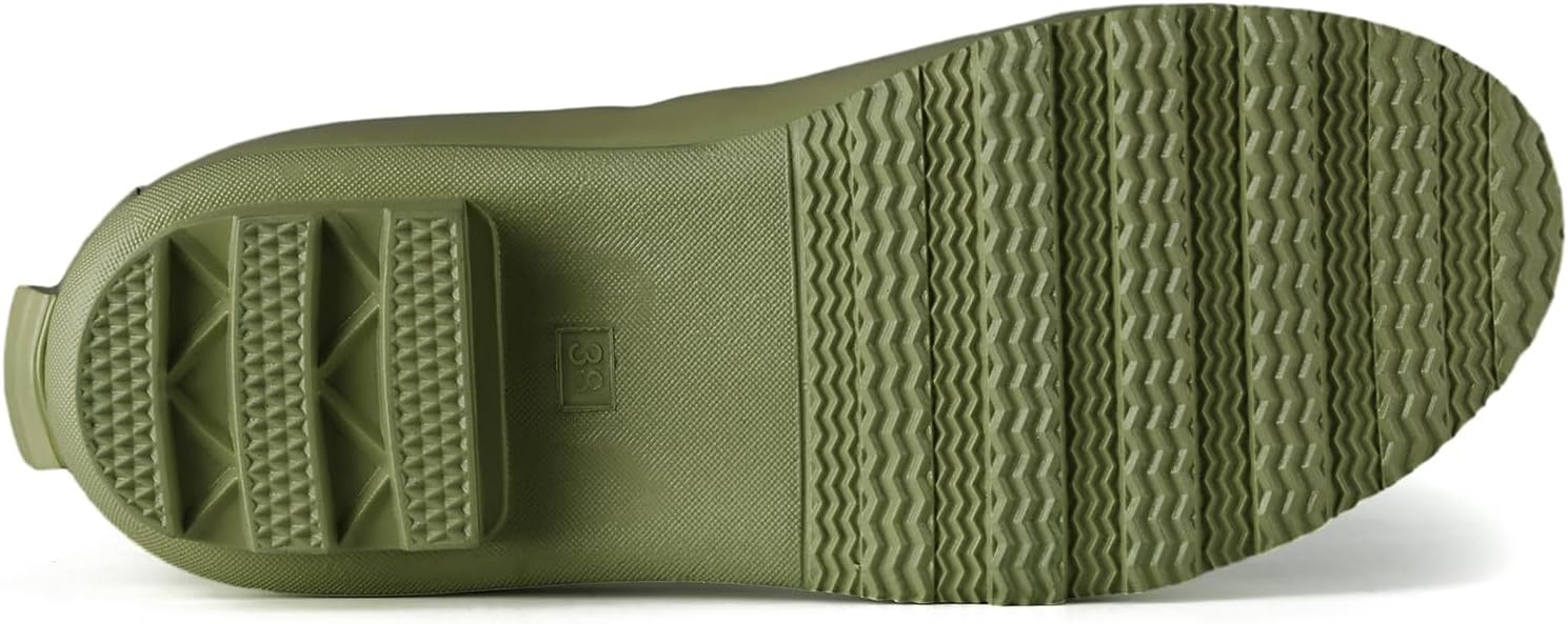 image:imageHISEA Womens Mid Calf Rubber Rain Boots Waterproof Wellington Garden Boots