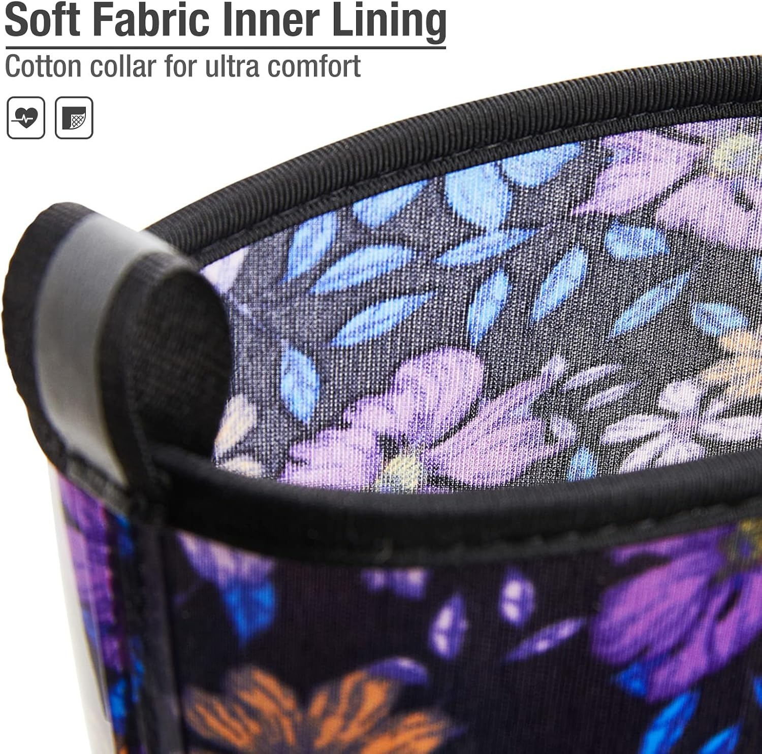 image:imageHISEA Womens Rain Boots Waterproof Mid Calf Garden Boots for WomenPurple Floral
