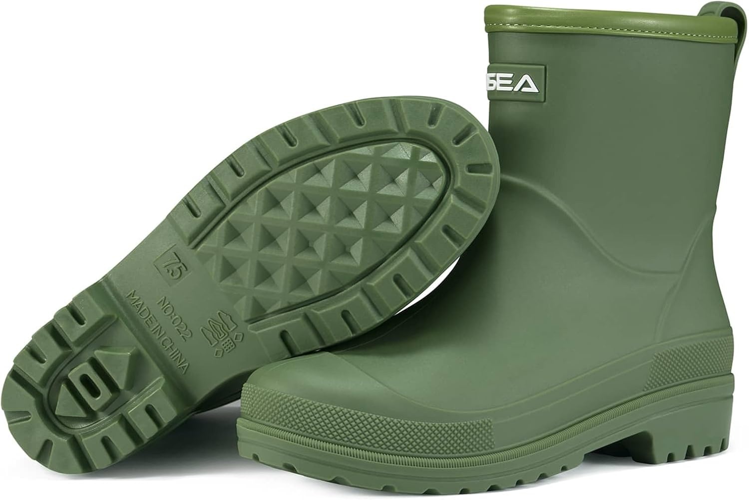 image:imageHISEA Womens Rubber Rain Boots Waterproof Short Chelsea Boots for Garden Outdoor