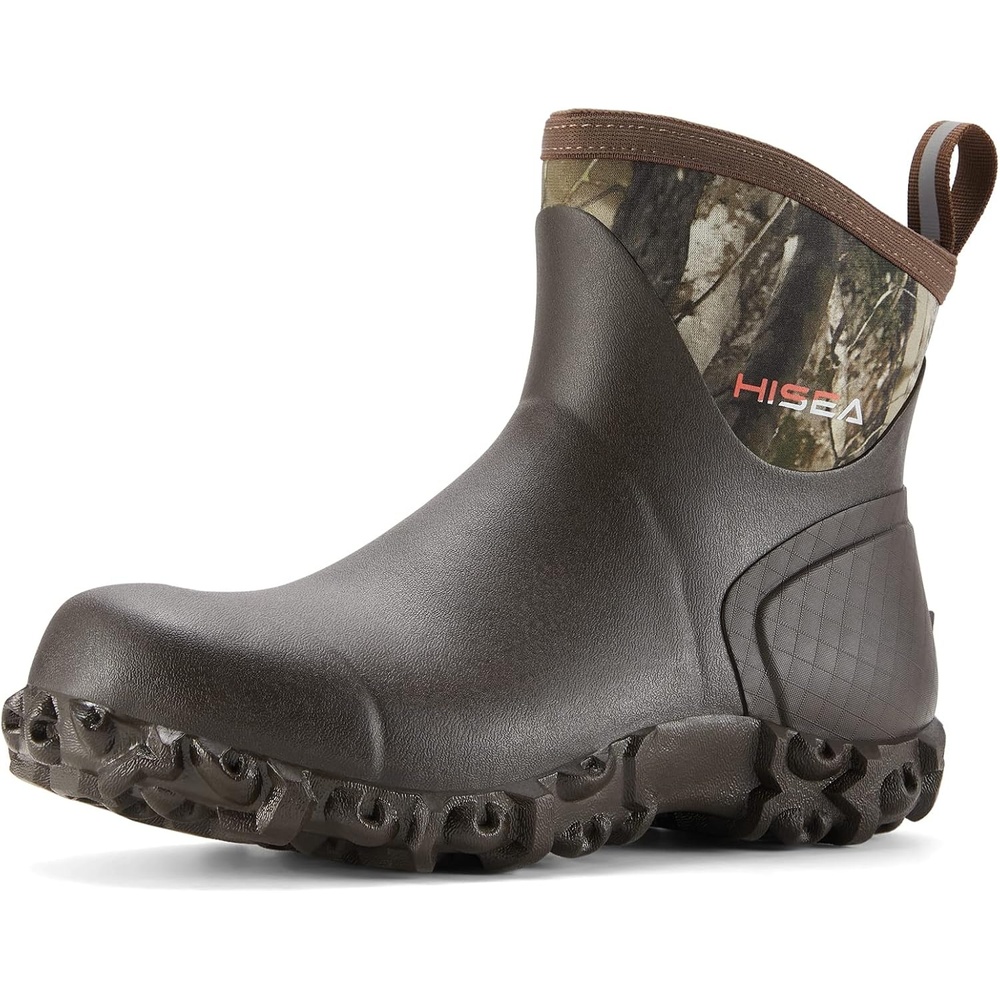 image:imageHISEA Mens Rubber Boots Ankle Rain Boots Waterproof Outdoor Mud Bootie for Lawn and GardenCamo
