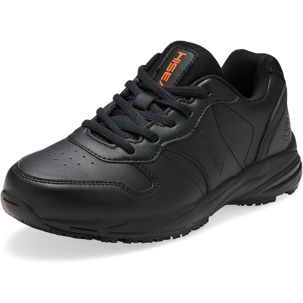 image:imageHISEA Non Slip Shoes for Women Food Service Water amp Oil Resistant Breathable Lightweight Comfortable Lace Up Womens Work Shoes Slip Resistant Work Shoes for Chef Kitchen Restaurant