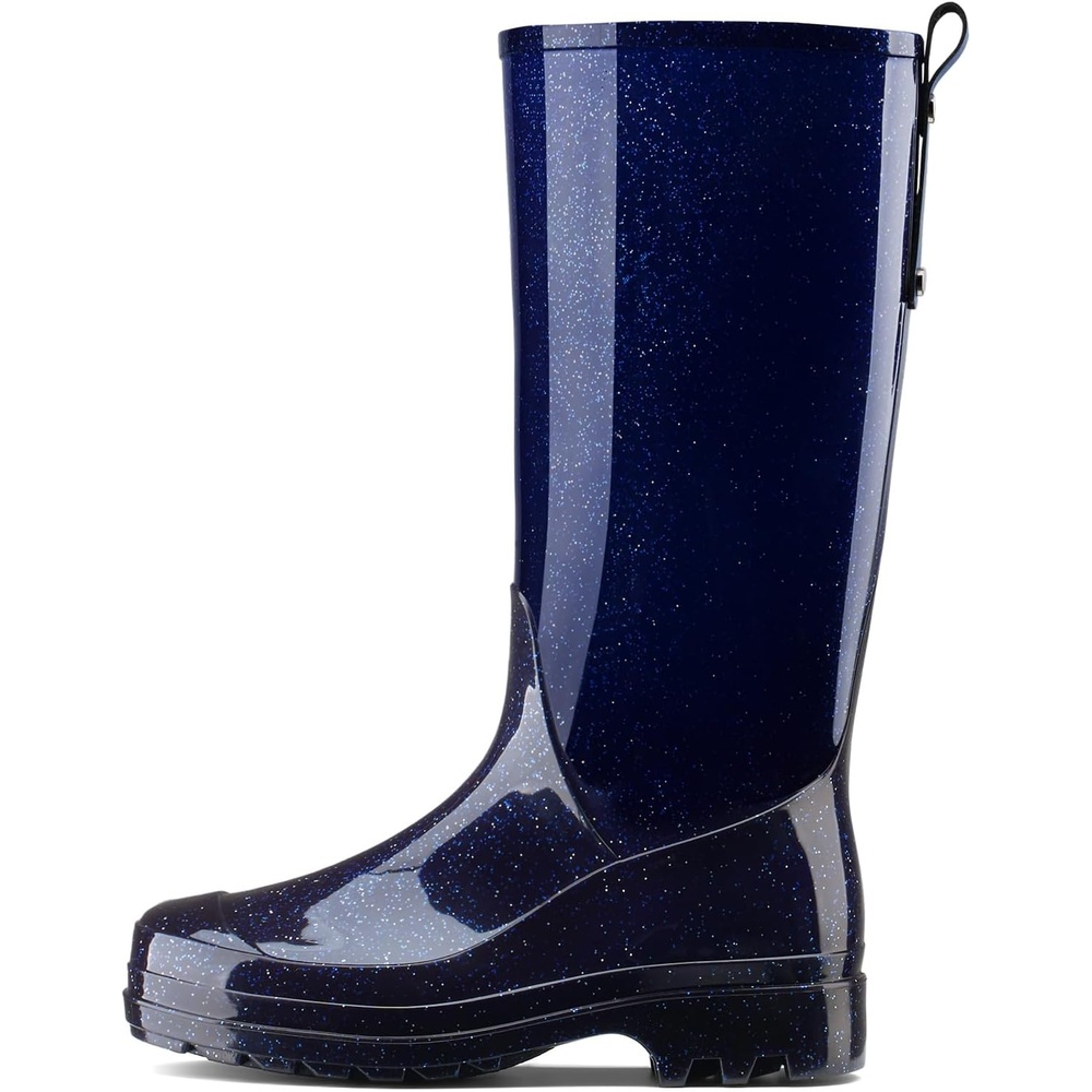 image:imageHISEA Rain Boots for Women Waterproof Garden Boots Knee High Rain Shoes with Comfort Insole NonSlip Seamless Tall Rain BootsStarry Blue