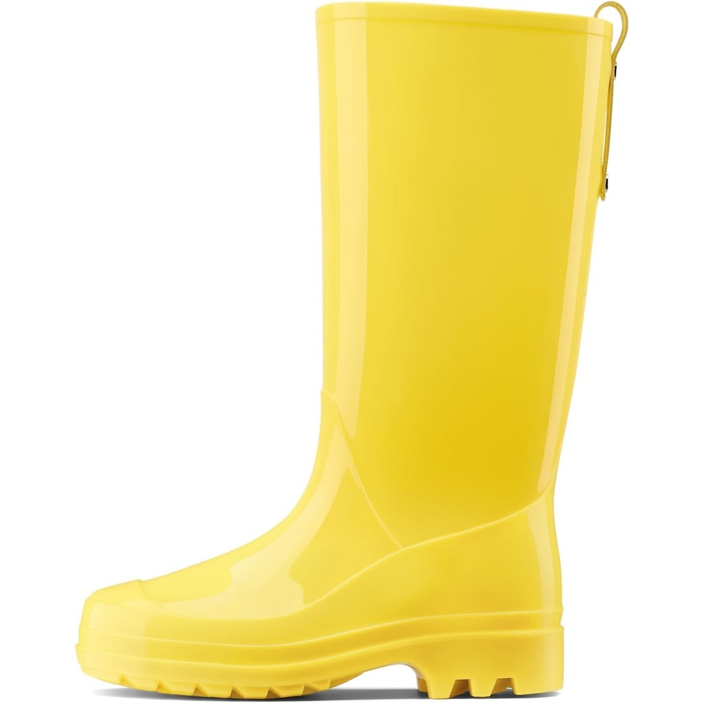 image:imageHISEA Rain Boots for Women Waterproof Garden Boots Knee High Rain Shoes with Comfort Insole NonSlip Seamless Tall Rain BootsYellow