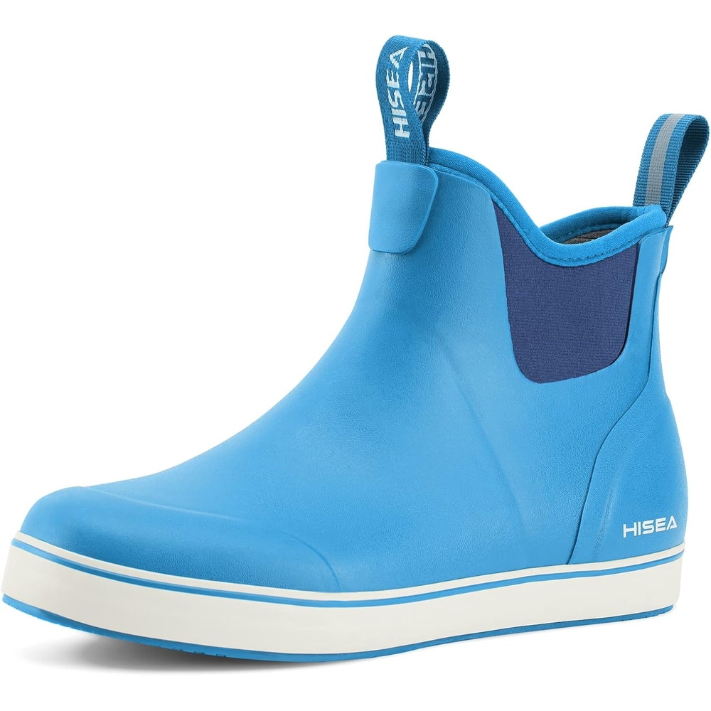 image:imageHISEA Womens Ankle Rain Boots Rubber Fishing Deck Boots Garden Boots for Women WaterproofBlue