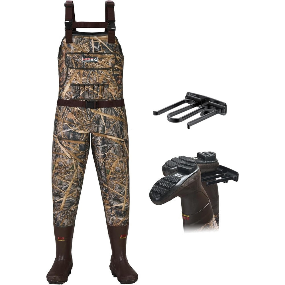 image:imageHISEA Womens Chest Waders 45mm Neoprene Leopard Hunting Wader for Women with Insulated Boots Waterproof Fishing WadersNext Camo