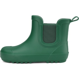 image:imageHISEA Kids Waterproof Ankle Deck Boots NonSlip Rubber Chelsea SlipOn with Round Toe for Boys amp Girls Lightweight Toddler to Big Kid Rainboots for Farm Park Hiking amp Outdoor PlayGreen