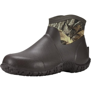 image:imageHISEA Mens Ankle Rain Boots Waterproof Rubber Garden Boots Insulated Neoprene Mud Shoes SlipOn Outdoor Work Booties for Gardening Farming Fishing Hunting Yard and Lawn ChoreCamo