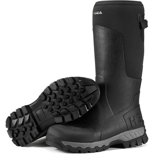 image:imageHISEA Mens Tall Boot with Arctic Ice Grip Waterproof Rubber Rain Boots Insulated Neoprene Warm Mud Boots for Outdoor Work HuntingBlack