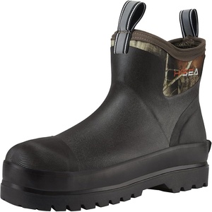 image:imageHISEA Mens Work Boots Chelsea Rain Boots Waterproof Garden Boots Durable Rain Shoes for Fishing Hunting Mud Working Outdoor