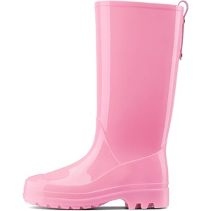 image:imageHISEA Rain Boots for Women Waterproof Garden Boots Knee High Rain Shoes with Comfort Insole NonSlip Seamless Tall Rain BootsLight Pink