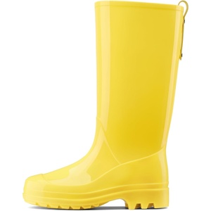 image:imageHISEA Rain Boots for Women Waterproof Garden Boots Knee High Rain Shoes with Comfort Insole NonSlip Seamless Tall Rain BootsYellow