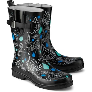 image:imageHISEA Rubber MidCalf Rain Boots for Women Waterproof Insulated AntiSlip Mud Boots Cute Fashion Chelsea Garden Boots For AdultClassic Paisley