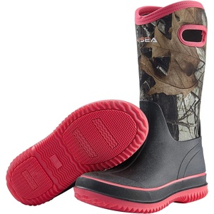 image:imageHISEA Women Mud Boots Neoprene Rubber Garden Shoes Waterproof Mid Calf Rain Boots for OutdoorCamo