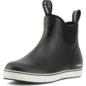 image:imageHISEA Womens Ankle Rain Boots Rubber Fishing Deck Boots Garden Boots for Women WaterproofBlack