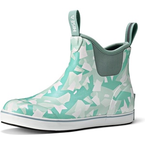 image:imageHISEA Womens Ankle Rain Boots Rubber Fishing Deck Boots Garden Boots for Women WaterproofBlue Camo