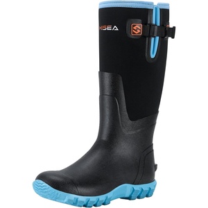 image:imageHISEA Womens Mid Calf Rain Boots Waterproof Rubber Boot for Garden Mud WorkingBlue