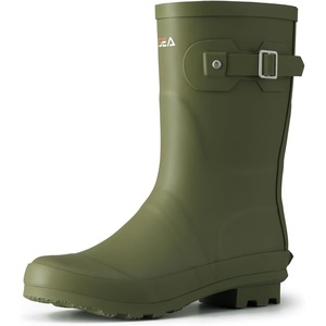 image:imageHISEA Womens Mid Calf Rubber Rain Boots Waterproof Wellington Garden Boots