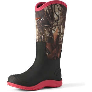 image:imageHISEA Womens Mud Rain Boots Waterproof Tall Garden Shoes Insulated Neoprene Rubber for Outdoor Activities Hunting Gardening Farming Muddy Yard Work Sizes US 611Camo