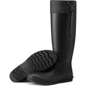 image:imageHISEA Womens Rain Boots Waterproof Knee High Garden Shoes for Yard WorkPackable Slim Fit Rubber Mud Boots Lightweight Outdoor Footwear for TravelBlack