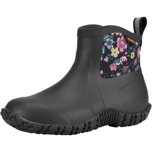 image:imageHISEA Womens Rain Shoes Ankle Height Rubber Garden Boots Insulated Waterproof for Mud Working Outdoor