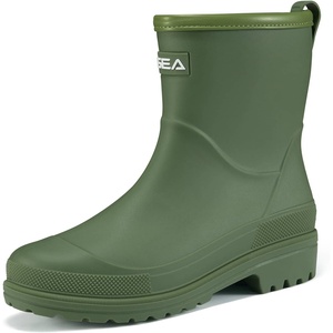 image:imageHISEA Womens Rubber Rain Boots Waterproof Short Chelsea Boots for Garden Outdoor