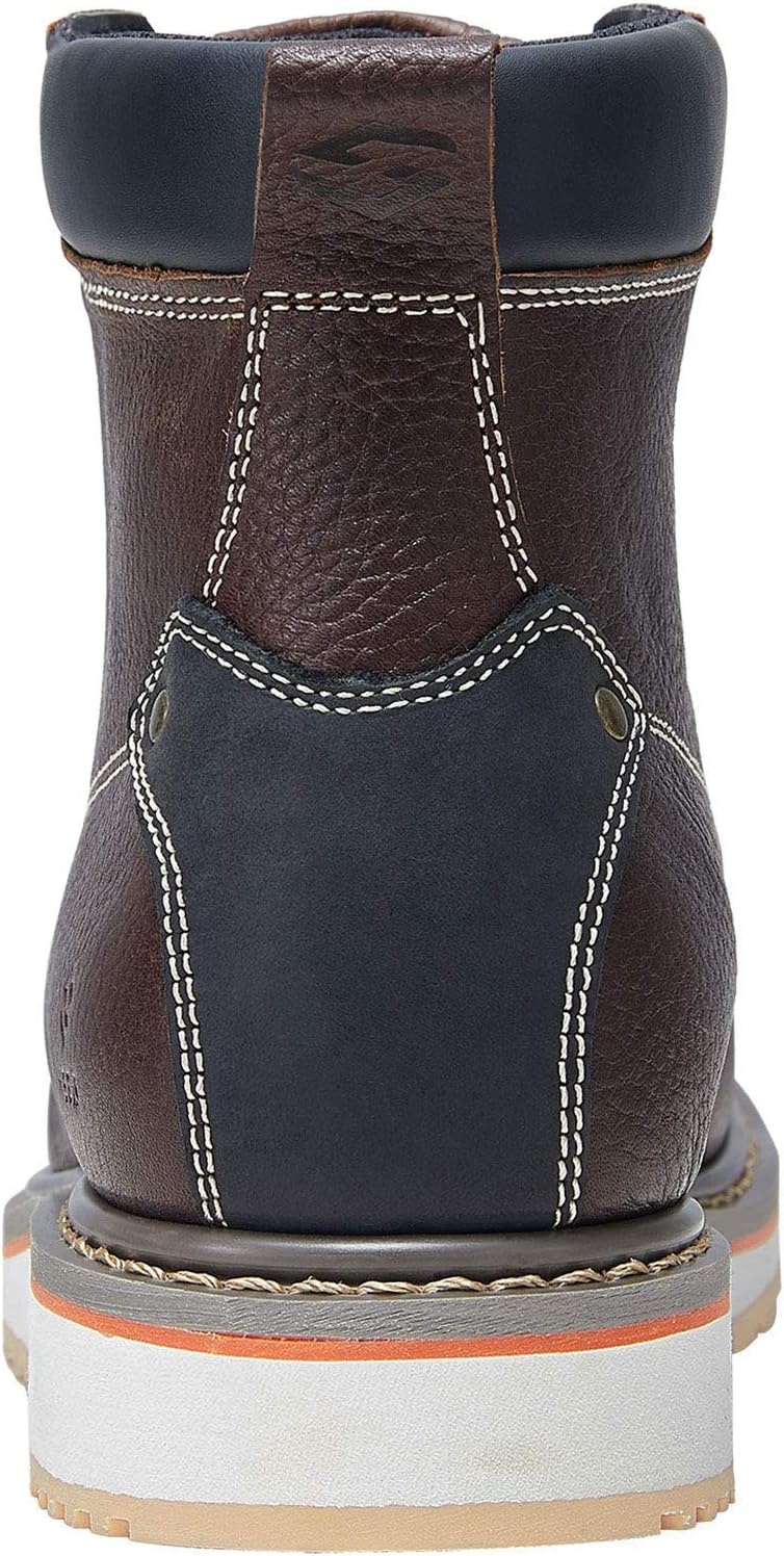 image:imageHISEA NINGO Work Boots for Men SteelSoft Toe Boots6 Water Resistant Slip Resistant Industrial amp Construction Work Shoes Composite Toe Working BootSteel Toe Darkbrown