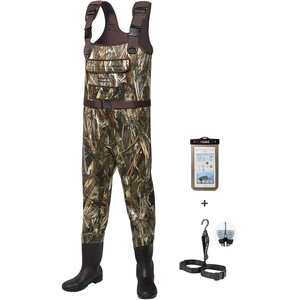 image:imageHISEA Chest Waders for Men with 200G Boots Neoprene Waterproof Duck Hunting Wader Insulated Bootfoot Fishing WadersTruetimber Drt Camo
