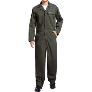 image:imageHISEA Mens Long Sleeve Coverall Stain amp Wrinkle Resistant Mens Work Coverall with Multi PocketsGreen