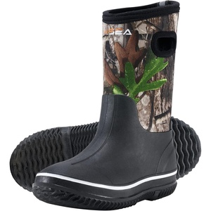 image:imageHISEA Kids Rain Boots for Boys Girls Waterproof Insulated Rubber Neoprene Boots Seamless Outdoor Boot with Handles Rainboots All Weather Mud Boots for Rain Water Snow and Winter Little KidBig KidCamo