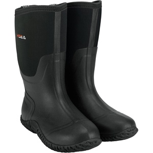 image:imageHISEA Womens Rain Boots Waterproof Insulated Rubber Boots Mid Calf Garden Boot Outdoor Black